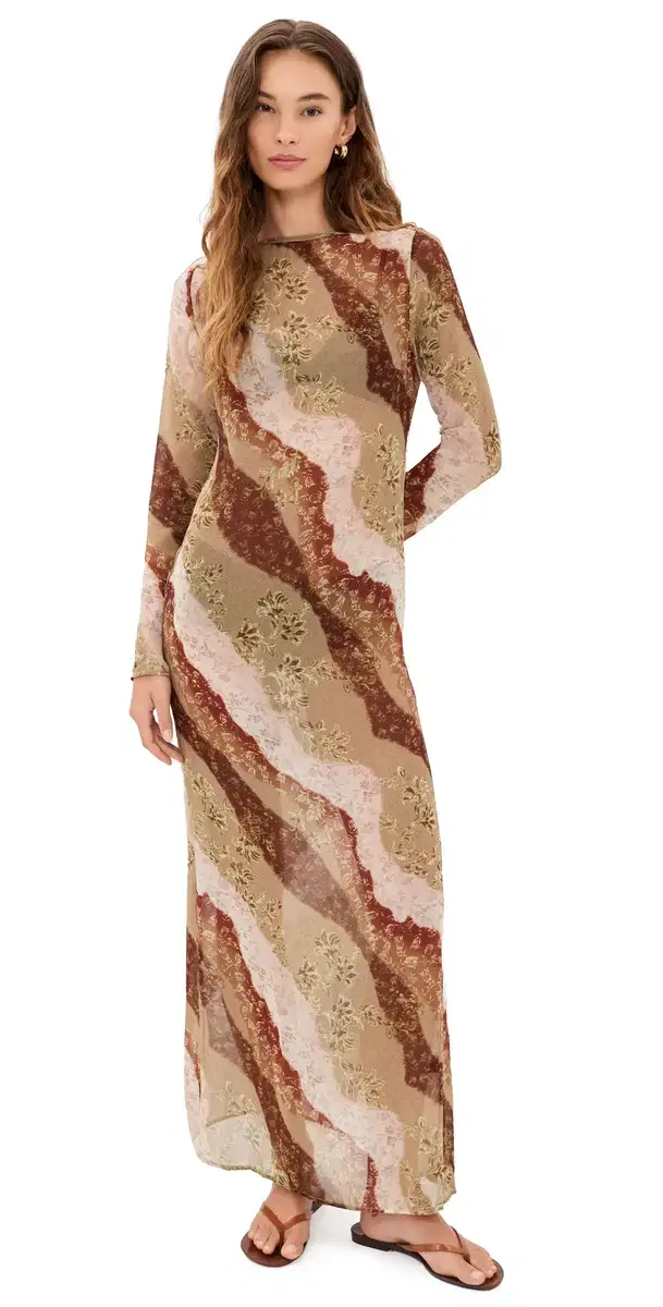 LIONESS Pacific Maxi Dress Vintage Floral