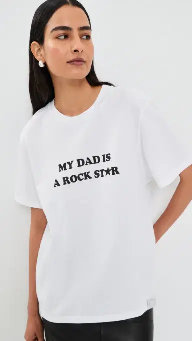 Stella McCartney My Dad Is A Rockstar Boyfriend T-Shirt | Thumbnail 2 Stella McCartney My Dad Is A Rockstar Boyfriend T-Shirt | Thumbnail 2