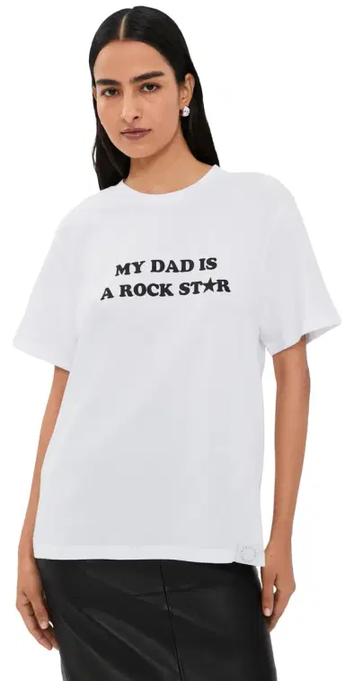 Stella McCartney My Dad Is A Rockstar Boyfriend T-Shirt | Thumbnail 1 Stella McCartney My Dad Is A Rockstar Boyfriend T-Shirt | Thumbnail 1