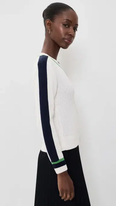 Lacoste Cardigan Sweater Flour/Navy/Billiard Green | Thumbnail 4 Lacoste Cardigan Sweater Flour/Navy/Billiard Green | Thumbnail 4