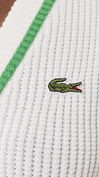 Lacoste Cardigan Sweater Flour/Navy/Billiard Green | Thumbnail 6 Lacoste Cardigan Sweater Flour/Navy/Billiard Green | Thumbnail 6