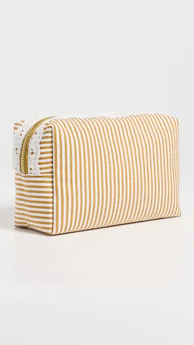 Stoney Clover Lane Medium Pouch Yellow Seersucker One Size | Thumbnail 3 Stoney Clover Lane Medium Pouch Yellow Seersucker One Size | Thumbnail 3