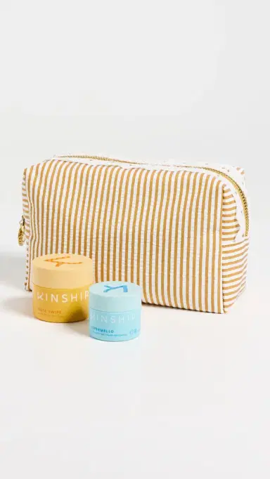 Stoney Clover Lane Medium Pouch Yellow Seersucker One Size | Thumbnail 4 Stoney Clover Lane Medium Pouch Yellow Seersucker One Size | Thumbnail 4