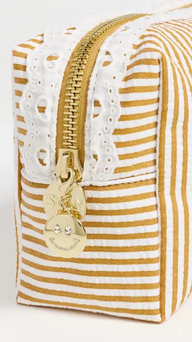 Stoney Clover Lane Medium Pouch Yellow Seersucker One Size | Thumbnail 5 Stoney Clover Lane Medium Pouch Yellow Seersucker One Size | Thumbnail 5