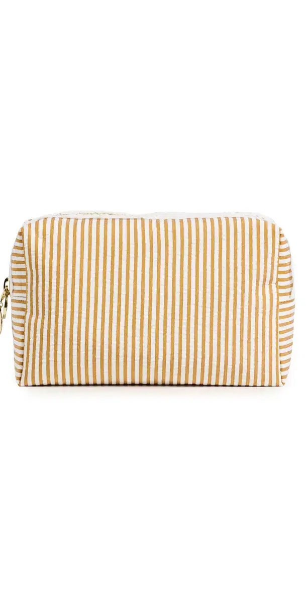 Stoney Clover Lane Medium Pouch Yellow Seersucker One Size