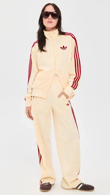 Adidas Firebird Loose Track Top Warm Vanilla/Team Victory Red S | Thumbnail 6 Adidas Firebird Loose Track Top Warm Vanilla/Team Victory Red S | Thumbnail 6