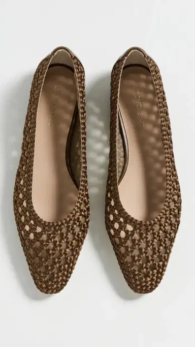 Veronica Beard Cienna Flats Chestnut | Thumbnail 5