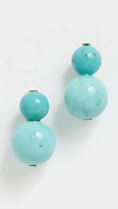 Jennifer Behr Cara Earrings Turquoise One Size | Thumbnail 4