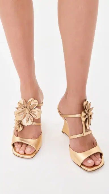Zimmermann Belara Wedges 85 Gold | Thumbnail 3