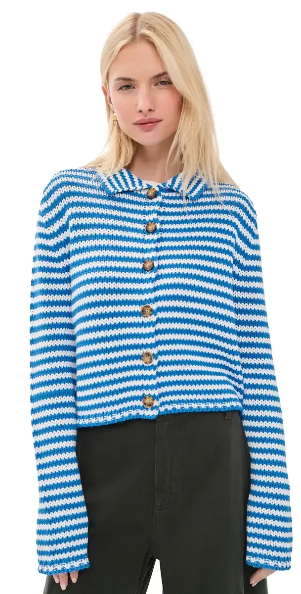 La Ligne Fine Line Mini arina Cardigan Cerulean/