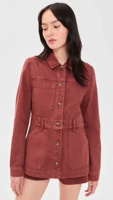 Veronica Beard Jean Anzu Jacket Rust | Thumbnail 2