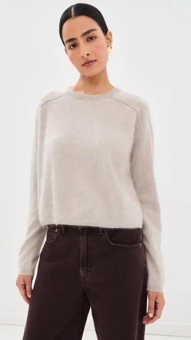 Lisa Yang Lexia Brushed Cashmere Sweater Sand Brushed | Thumbnail 2 Lisa Yang Lexia Brushed Cashmere Sweater Sand Brushed | Thumbnail 2
