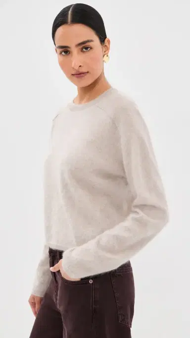 Lisa Yang Lexia Brushed Cashmere Sweater Sand Brushed | Thumbnail 4 Lisa Yang Lexia Brushed Cashmere Sweater Sand Brushed | Thumbnail 4