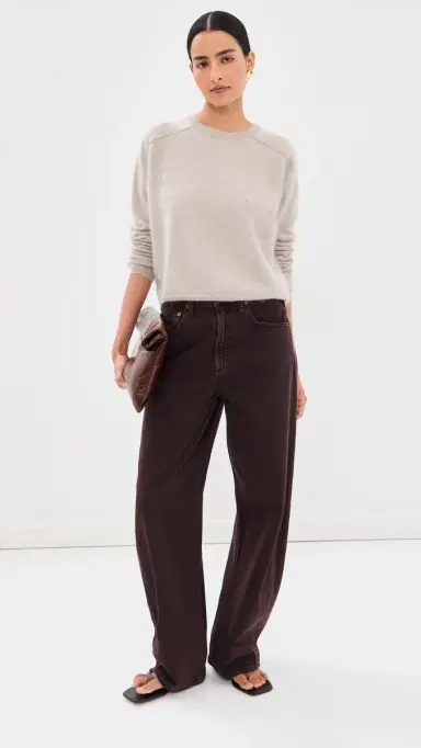 Lisa Yang Lexia Brushed Cashmere Sweater Sand Brushed | Thumbnail 5 Lisa Yang Lexia Brushed Cashmere Sweater Sand Brushed | Thumbnail 5