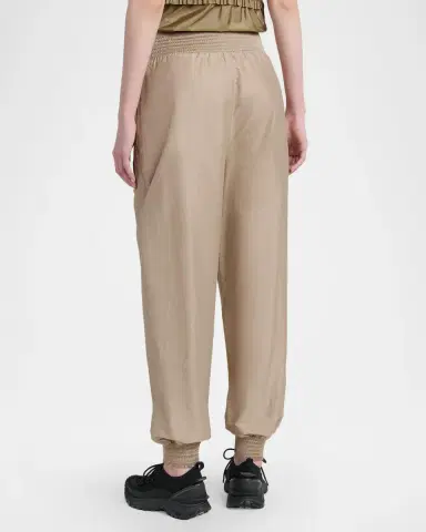 Moncler Smocked High-Waist Tapered Joggers | Thumbnail 3