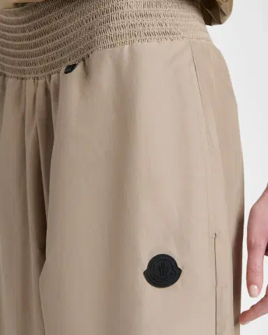 Moncler Smocked High-Waist Tapered Joggers | Thumbnail 4
