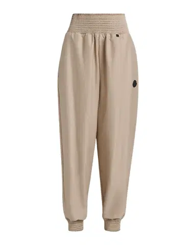 Moncler Smocked High-Waist Tapered Joggers | Thumbnail 1