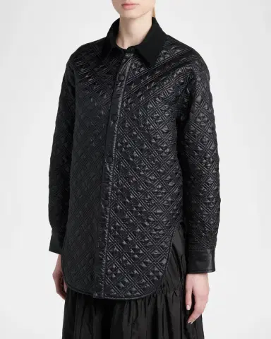 Moncler Corduroy-Trimmed Padded Shirt Jacket | Thumbnail 4