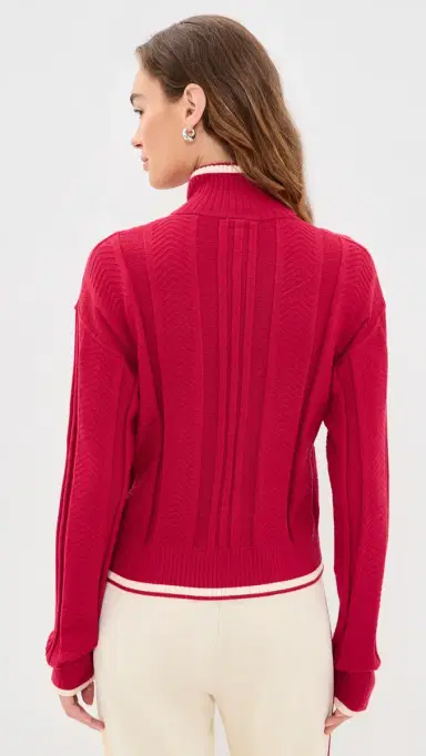 Adidas Knit Firebird Track Top Team Victory Red | Thumbnail 3 Adidas Knit Firebird Track Top Team Victory Red | Thumbnail 3