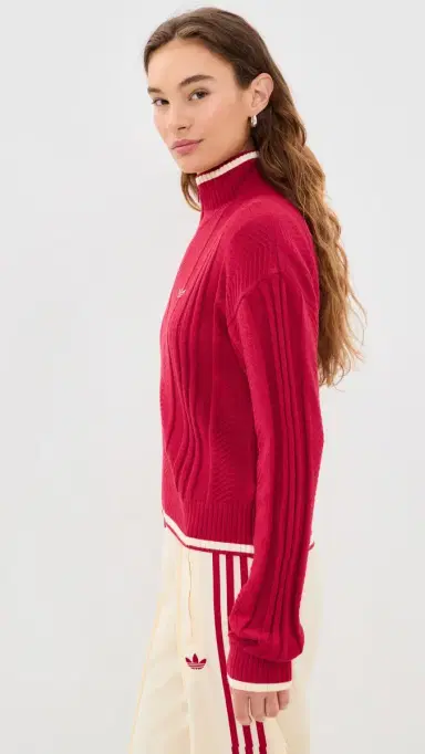 Adidas Knit Firebird Track Top Team Victory Red | Thumbnail 4 Adidas Knit Firebird Track Top Team Victory Red | Thumbnail 4