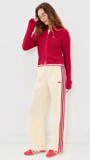 Adidas Knit Firebird Track Top Team Victory Red | Thumbnail 5 Adidas Knit Firebird Track Top Team Victory Red | Thumbnail 5