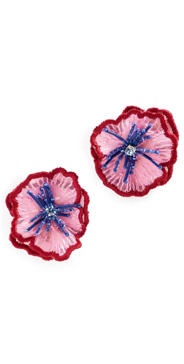 Mignonne Gavigan Baixa Earrings Magenta One Size