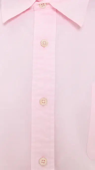 R13 plit Hem Boyfriend Button Down Shirt Light Pink | Thumbnail 6