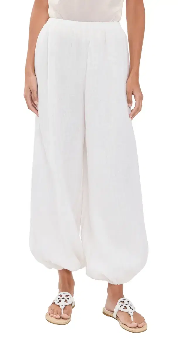 Faithfull Kortez inen Balloon Pants White