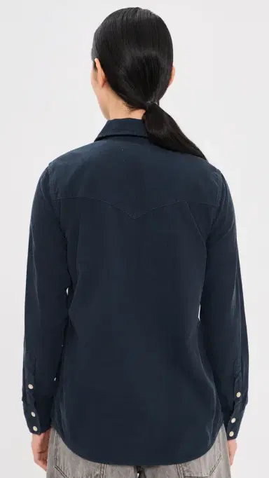 Nili Lotan Travis Corduroy Shirt Dusk Navy | Thumbnail 3 Nili Lotan Travis Corduroy Shirt Dusk Navy | Thumbnail 3