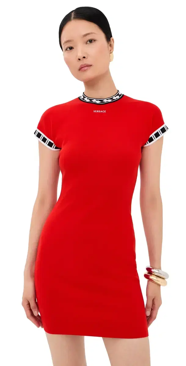 Versace Knit Dress Scarlet