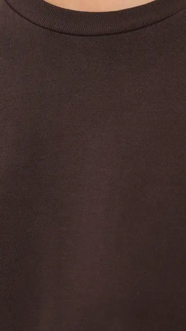 Tibi Perfect Unisex Double ayer ong Sleeve Tee Brown | Thumbnail 6