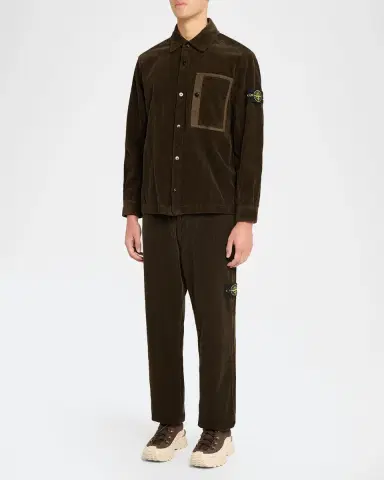 Stone Island Men's Corduroy Layered Pocket Straight-Fit Pants | Thumbnail 2