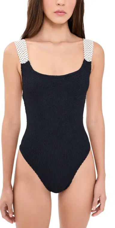 Hunza G Zoe One Piece Black/Polka Dot One Size | Thumbnail 1 Hunza G Zoe One Piece Black/Polka Dot One Size | Thumbnail 1