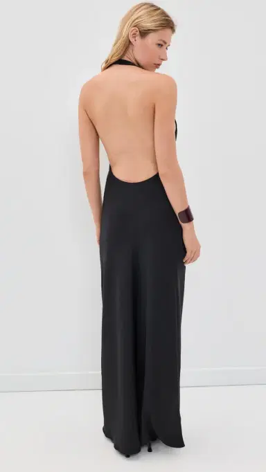 LIONESS Bare Maxi Dress Noir | Thumbnail 3
