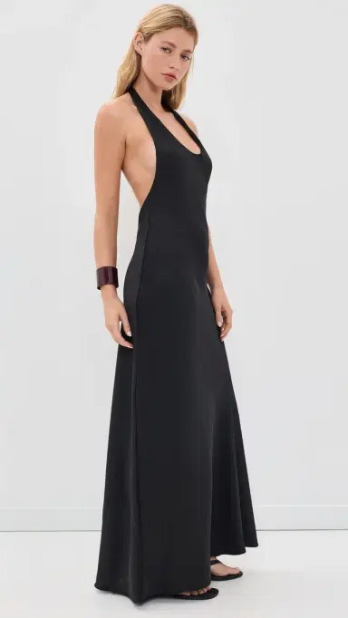 LIONESS Bare Maxi Dress Noir | Thumbnail 4