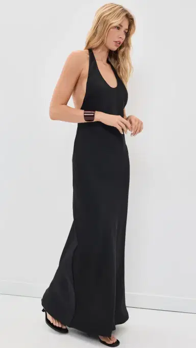 LIONESS Bare Maxi Dress Noir | Thumbnail 5