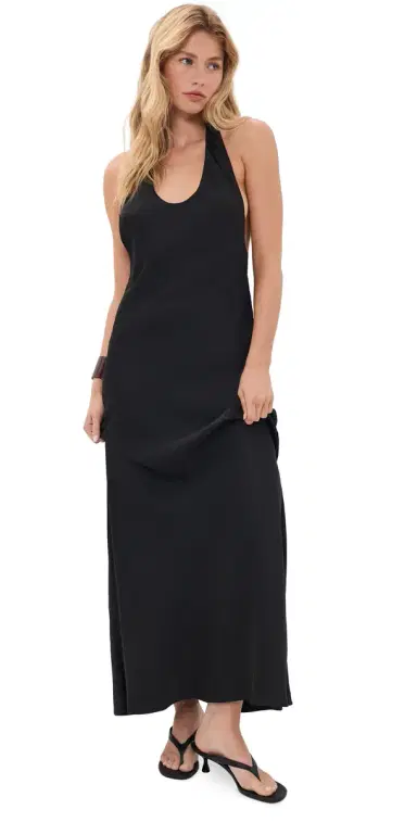 LIONESS Bare Maxi Dress Noir | Thumbnail 1
