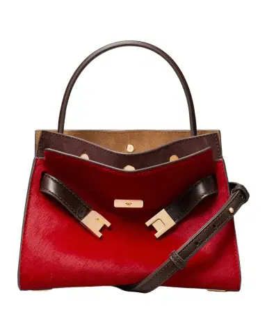 Tory Burch Lee Radziwill Layered Calf Hair Top-Handle Bag | Thumbnail 1