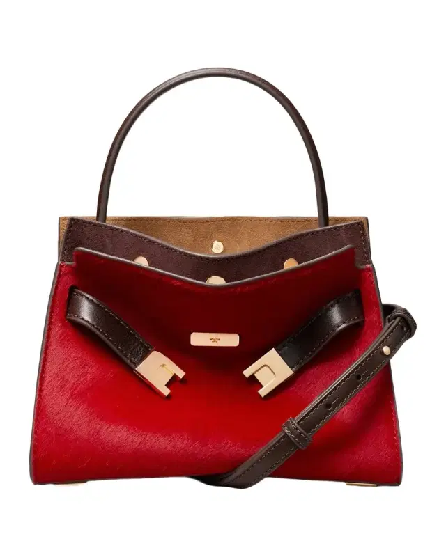 Tory Burch Lee Radziwill Layered Calf Hair Top-Handle Bag