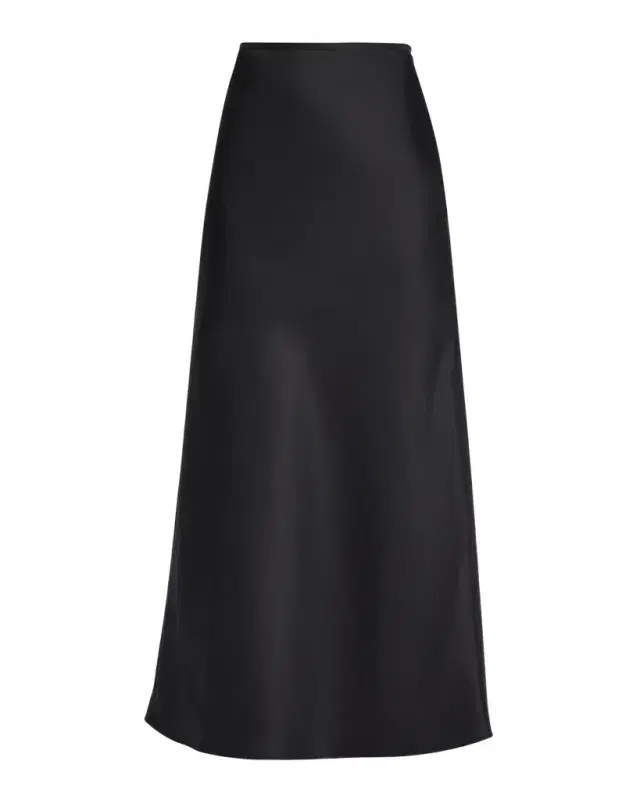 Loulou De Saison Eli Silk A-Line Maxi Skirt