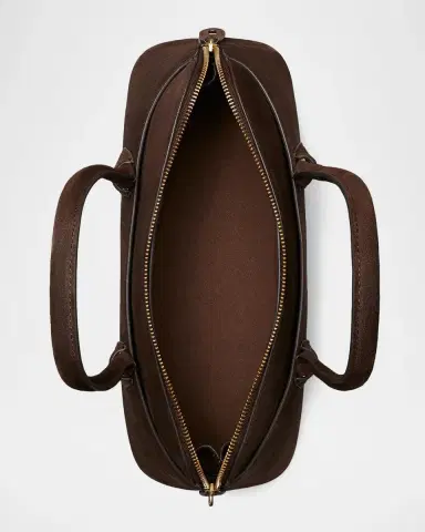 Tory Burch Lock East-West Suede Satchel | Thumbnail 3