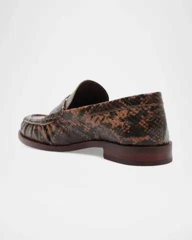 Schutz Tyche Snake-Printed Leather Penny Loafers | Thumbnail 4 Schutz Tyche Snake-Printed Leather Penny Loafers | Thumbnail 4