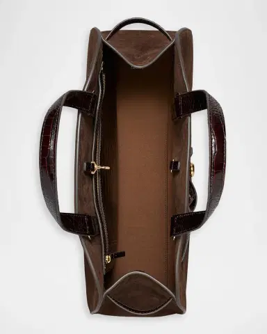 Tory Burch Romy Knot-Embellished Belted Suede Top-Handle Bag | Thumbnail 3