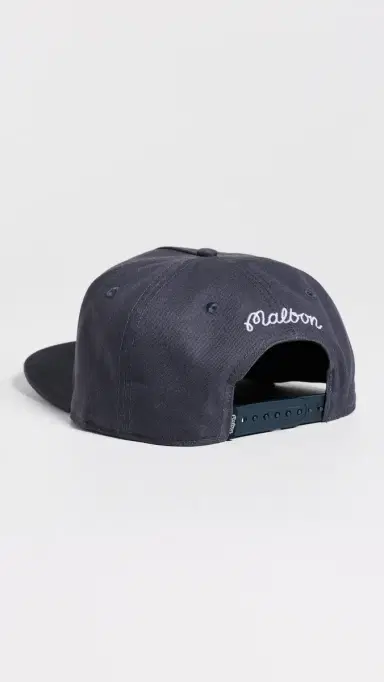 Malbon Benchmark Snapback Hat Blueberry One Size | Thumbnail 3