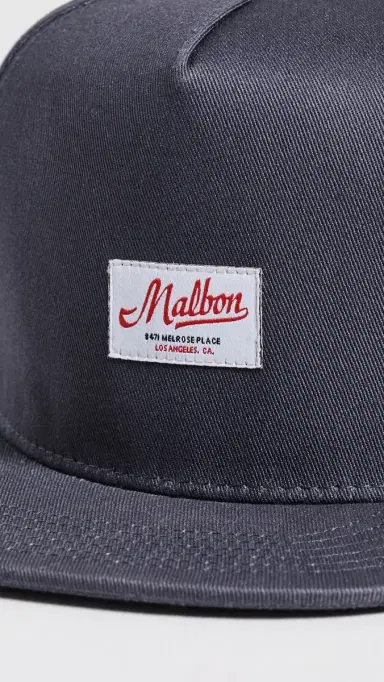 Malbon Benchmark Snapback Hat Blueberry One Size | Thumbnail 4