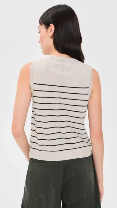 La Ligne ee Sweater Vest Tan/Black | Thumbnail 3