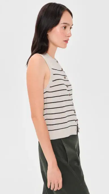 La Ligne ee Sweater Vest Tan/Black | Thumbnail 4