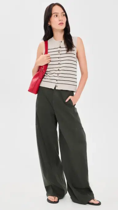 La Ligne ee Sweater Vest Tan/Black | Thumbnail 5