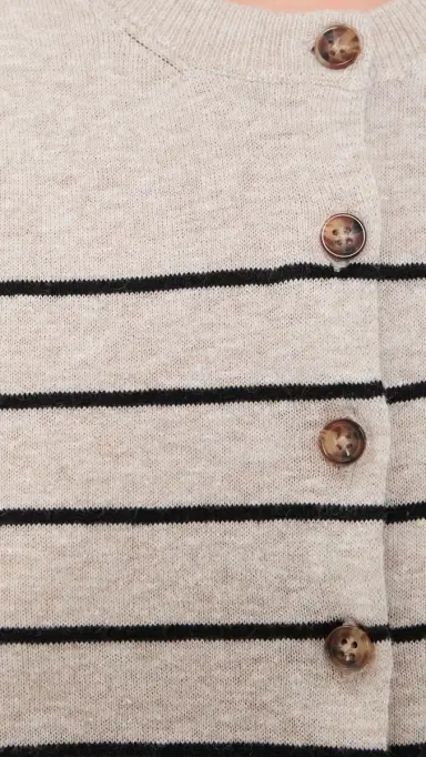 La Ligne ee Sweater Vest Tan/Black | Thumbnail 6