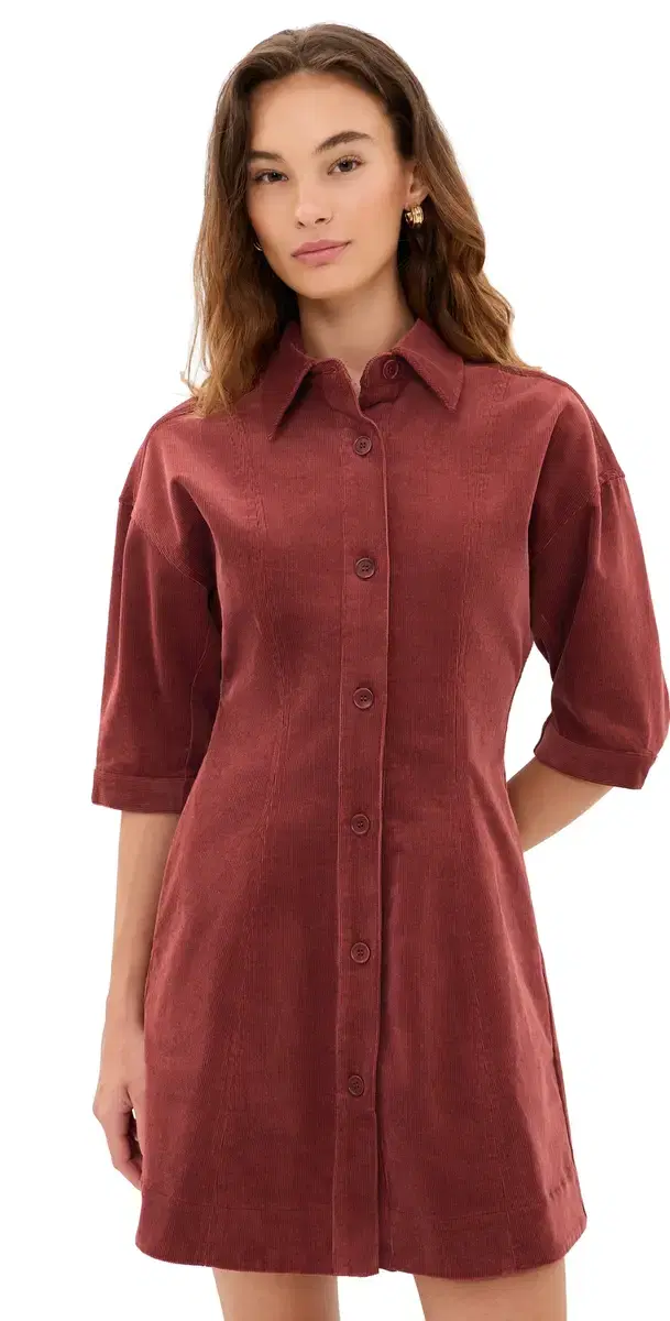 Apiece Apart Luz Mini Dress Cinnamon